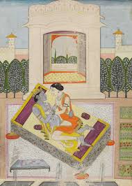 KRISHNA AND RADHA LOCKED IN AN AMOROUS EMBRACE NORTH INDIA GULER 0 | Hot Sex  Picture