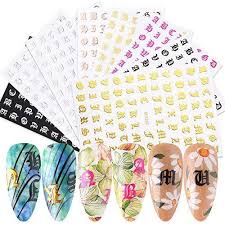 Create as many free alphabet logo templates design ideas as . 8 Sheets Nail Art Stickers 3d Letter Nail Art Stickers Decals Decorati Ninthavenue Europe