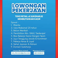 Sami surya perkasa membuka lowongan kerja terbaru posisi : Loker Sukoharjo Posts Facebook
