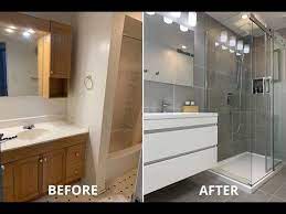 Amazing Diy Small Bathroom Remodel Renovation For Under 5k Timelapse Youtube Bathrooms Remodel Small Bathroom Remodel Small Bathroom Diy