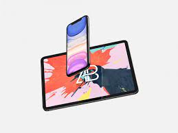 Ipad Pro And Iphone 11 Pro Max Mockup In Floating Style Mockup River Ipad Pro Iphone 11 Ipad