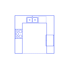It's designed for blind corner cabinets. U Shape Kitchen Dimensions Drawings Dimensions Com