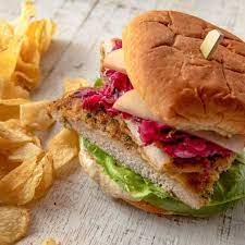 Pork Schnitzel Sandwich Recipe Pork Schnitzel Pork Schnitzel Recipe Food Network Recipes