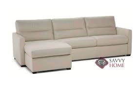There are various sofa sleeper types you can come across. Quick Ship Conca Leather Sleeper Sofas Chaise Sectional In Denver Rose Beige By Natuzzi With Fast Shipping Savvyhomestore Com
