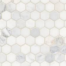Carrara White Hexagon Marble Mosaic Floor Decor Marble Bathroom Tile Bathroom Tile Floor