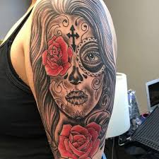 This pinup looks a little like the previous tattoo sugar skull, when she had a little bit more meat on her bones. 155 Day Of The Dead Tattoo Ideas And Everything You Need To Know Wild Tattoo Art