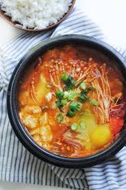 Spicy Korean Silken Soft Tofu Stew Recipe Jjigae Recipe Eat Food Tofu