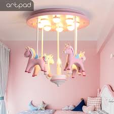 Toddler princess bedroom ideas decor photo gallery. Artpad Lovely Princess Resin Pony Pink Ceiling Light Kid Girl Children Room Ceiling Lamp Decoration Bedroom Kindergarten Nursey Ceiling Lights Aliexpress
