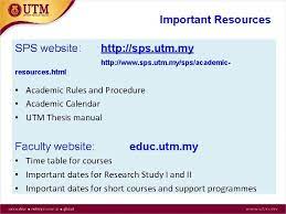 Tips for organizing and writing your thesis 1. Universiti Teknologi Malaysia Postgraduate Programmes Modes Of Study