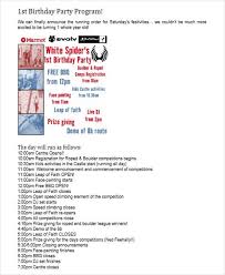 A birthday program informs the guests about the various events and details of the birthday party. Free 20 Event Program Samples Templates In Pdf Ms Word