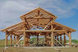 If you're long on logs but short on cash, consider these four practical homestead projects, including log rail fence, hoisting derrick, swing set, pole shed. Log Home Portfolio Log Post Barn And Log House