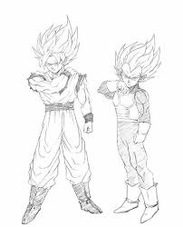 Boceto De Goku Y Vegeta Dragon Ball Art Dragon Ball Super Art Anime Dragon Ball
