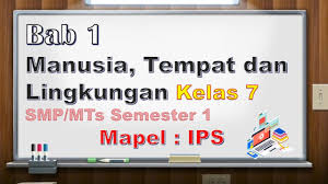 By randy ikas 598667 views. Ips Kelas 7 Bab 1 Manusia Tempat Dan Lingkungan Kelas Vii Smp Mts Semester Ganjil Mapel Ips Youtube