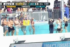 Patrick mahomes picked off, 10 more games saturday. Fan Defies Logic By Wearing Jeans In Jaguars Cabana Pool Bleacher Report Latest News Videos And Highlights
