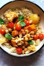 Moroccan roasted vegetables with couscous. Moroccan Roasted Chickpeas And Vegetables With Couscous Joanne Eats Well With Others