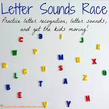 9 fun activities that will help your kids learn the alphabet. Letter Sounds Race Inspiration Laboratories Learning Letters Letter Sound Activities Teaching Letters