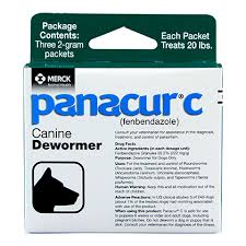 Panacur C Canine Dewormer Three 2 Gram Packages