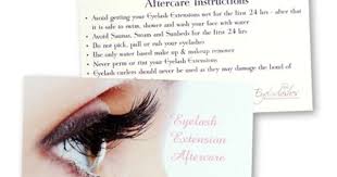 Aftercare Cards Pack Of 50 Eyelash Extensions Eyelashes Aftercare