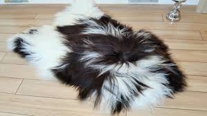 Black And White Sheepskin Rug Sheepskin Rug Black And White Bedcover Sheepskin Bedspread Etsy White Sheepskin Rug Sheepskin Rug Sheepskin Throw