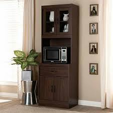 These cabinets can force you to save lots of money. Walnut Brown Tall Microwave Kitchen Storage Cabinet Cupboard Pantry Organizer For Sale Online Ebay