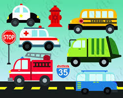 Cars Digital Clipart Ambulance Firetruck Police Car Etsy Fire Trucks Clip Art Scrapbook Materials