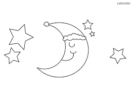 Top 10 moon coloring pages for preschoolers: Moon Coloring Pages Free Printable Moon Coloring Sheets