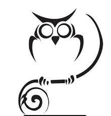 Ancient civilizations the world over have revered the owl as a symbol of intelligence, intuition, the ability to see in the metaphorical dark. Simple Black Ink Tribal Owl Tattoo Design