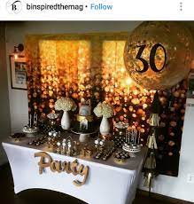 30th Birthday Party Dessert Table And Decor 30th Birthday Table Decor Birthday Table Decorations Cake Table Decorations
