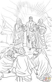 Jesus Transfiguration Coloring Page Free Printable Coloring Pages Jesus Coloring Pages Sunday School Coloring Pages Bible Coloring