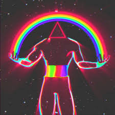 Void Design Rainbow Warden Glitch Art Psychedelic Art Vaporwave Art