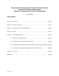 (2001) unlocking formative assessment, london: Pdf Using Formative Assessment To Inform Teaching Practice And Improve Student Achievement A Review Of Literature And A Call For Collaboration Todd Beach Academia Edu