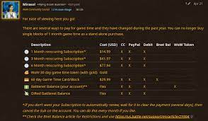Purchase 30 Daysof Game Time? - Customer Support - World Of Warcraft Forums