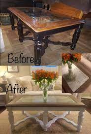Thrift Store Coffee Table Makeover Driftwood Chalk Paint Technique With Mercury Glass Glass Coffee Table Makeover Coffee Table Makeover Coffee Table Upcycle