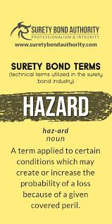 What Does Hazard Mean In The Surety Industry In 2020 Bond Glossary Becoming A Teacher