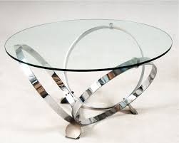 Round Chrome And Glass Coffee Table Contemporary Modern Furniture Check More At Http Www Nikkitsfun Com Round Chrome And Dekorasi Mebel Rencana Pertukangan