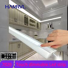Dolap i̇çi menteşe üstü led aydınlatma. Kisilabilir Dokunmatik 0 5m 7020 Led Dolap Alti Isigi Sensoru Lamba Mutfak Dolap Dolap Dolap Enerji Tasarrufu Serit 7020 Led Kitchen Led Strip7020 Strip Aliexpress