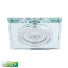 Tolle angebote bei ebay für deckenstrahler. Led Einbaustrahler 1er Set Glasrahmen Eckig Inkl Led Gu10 5w Wohnlicht
