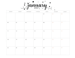 Monthly and weeekly calendars available. Free Printable January 2021 Calendar Brush Art Calendar Printables Monthly Calendar Printable 2021 Calendar
