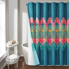 See more ideas about bohemian curtains, boho curtains, curtains. 14pc Boho Chic Shower Curtain With Peva Lining And Rings Set Navy Lush Decor Target