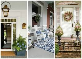 On this beautiful back porch from heather garrett interior design, she uses sheer curtain panels in each column to help define and frame the space.even in areas where there's inclement weather, you can use outdoor curtains during the summer hung from tension rods that can easily be removed once the cold weather. 25 Spring Front Porch Ideas Bright And Refreshing Design A Blissful Nest