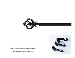 Check out our iron curtain rod selection for the very best in unique or custom, handmade pieces from our curtains & window treatments shops. Black Iron Victorian Curtain Rod Set Extendable 113 130 Inches Bestwindowtreatments Com