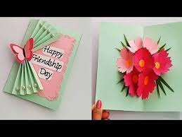 If you want to make a handmade greeting card, fold a sturdy piece of cardstock in half. How To Make Friendship Day Special Pop Up Card Diy Friendship Day Card Youtube Greeting Cards Handmade Cards Handmade Handmade Birthday Cards