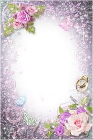 Transparent Flowers Wedding Frame With Images Wedding Frames Flower Frame Transparent Flowers