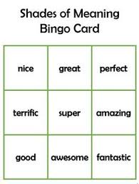 Shades Of Meaning Activities Shades Of Meaning Writing Activities Meant To Be