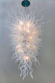 White Glass Chandelier Light Contemporary Living Room Art Decor Lighting Luxury Chihu Hand Blown Glass Chandelier Blown Glass Pendant Light Blown Glass Pendant