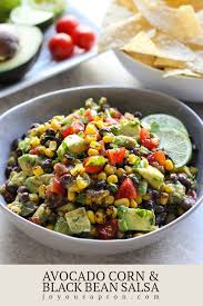 Black Bean Corn Avocado Salsa Avocado Corn And Black Bean Salsa Recipe Bean Salsa Black Bean Salsa Black Beans