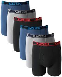 Kayizu Mens Underwear Ultimate Soft Cotton Boxer Shorts 6 Pack