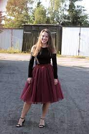 Tulle Skirt Burgundy Tulle Skirt Outfit Winter Dressy Fashion Outfits Tulle Skirt