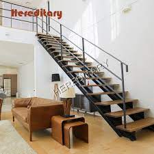 Custom stairs designed with modern or traditional details. Euro Hot Straight Steel Wood Grill Design Staircase Space Saving China Stainless Steel Staircase Straight Staircase Made In China Com