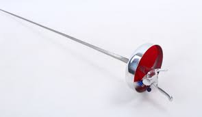 Three types of weapons are used in olympic fencing: Fil De Corps Escrime En Bleu Pour Epee Sports Vacances Arts Martiaux Sport De Combat
